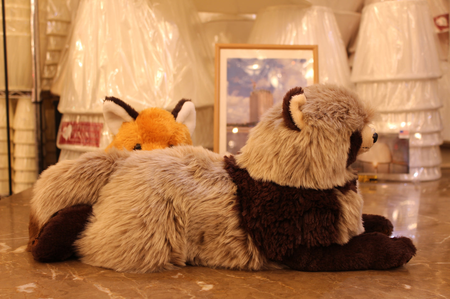 healing animal  stuffed toy #raccoon dog,#fox,#wolf